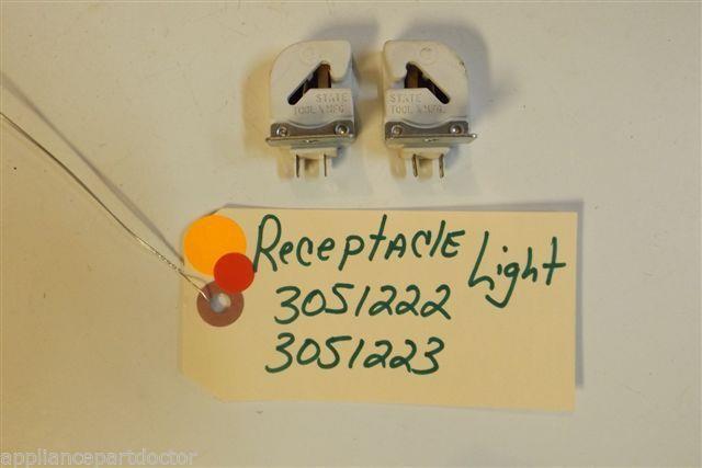 TAPPAN Stove 3051222 3051223 Receptacle light lh rh used part TAPPAN Stove 3051222 3051223 Receptacle light lh rh used part